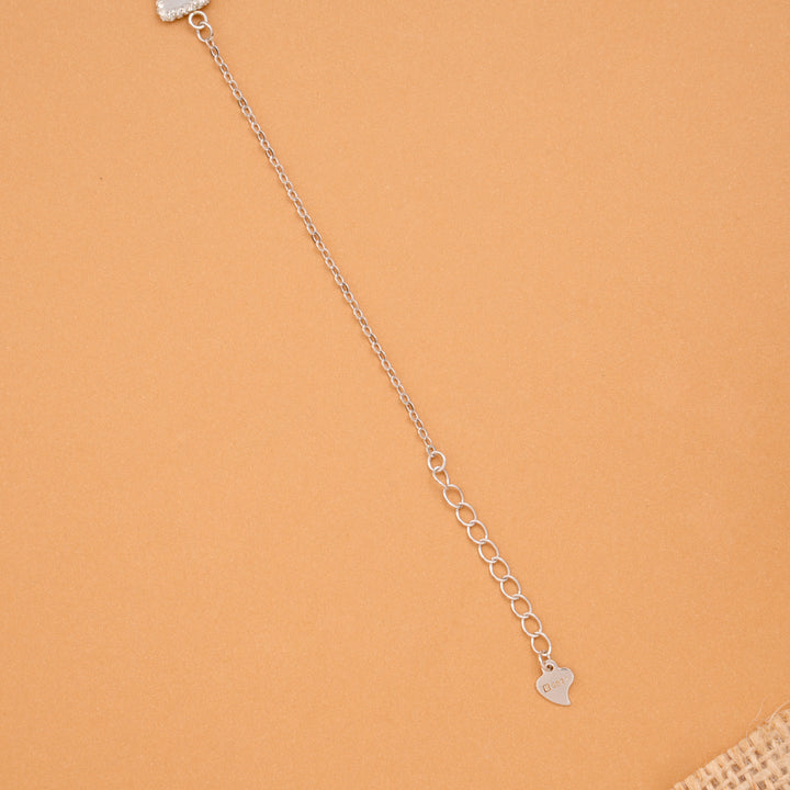 Minimal Fish Charm Silver Stone Bracelet