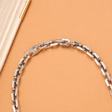 Square Silver Cuban Link Chain