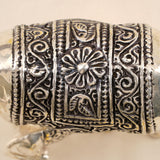 Silver Antique Cow and Calf Statue