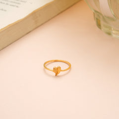 Cute Little Heart Gold Ring