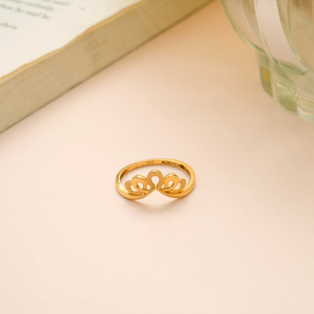 Fancy Crown Gold Women’s Ring