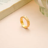 Minimal Design with Gold Band Ring