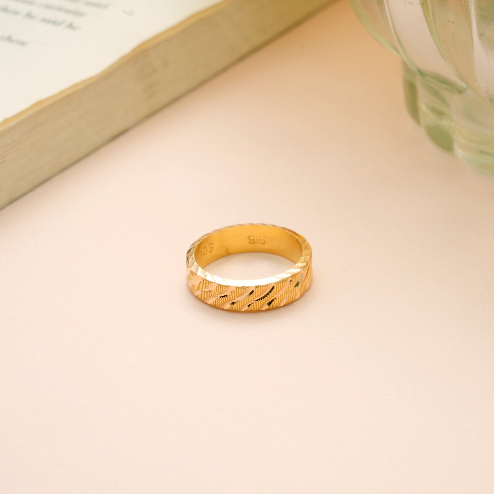 Minimal Design with Gold Band Ring
