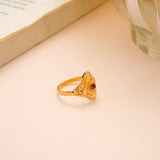 Radiant Blossom Design Gold Ring