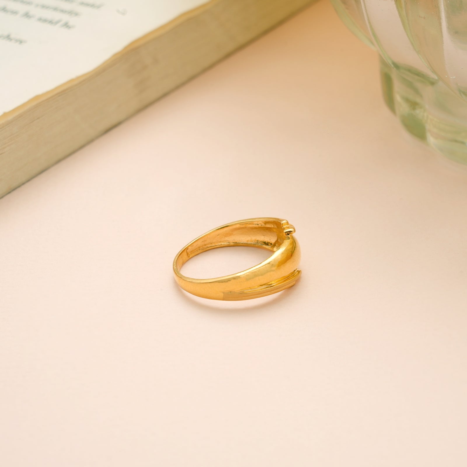 Traditional Bold Gold Band Ring