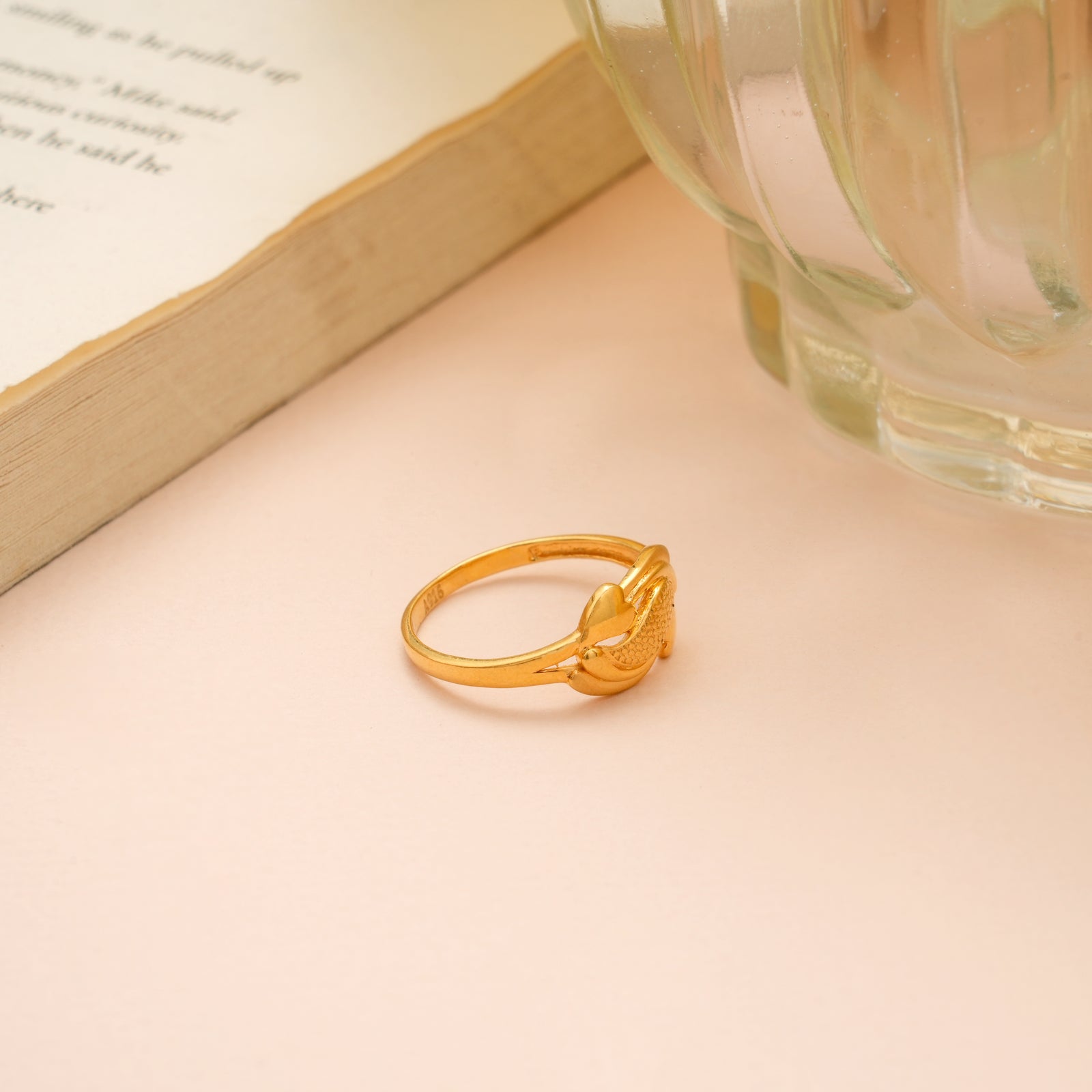 Fancy Dual Heart Gold Women’s Ring