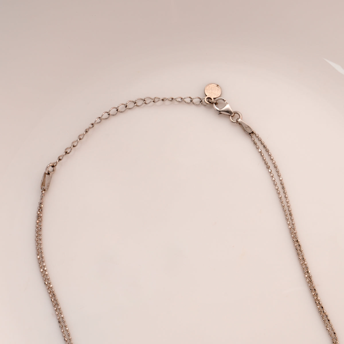 Designed Paper Clip Silver Chain