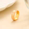 Modern Groove Design Gold Band Ring