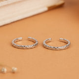 Regal Geometric Lattice Silver Toe Ring