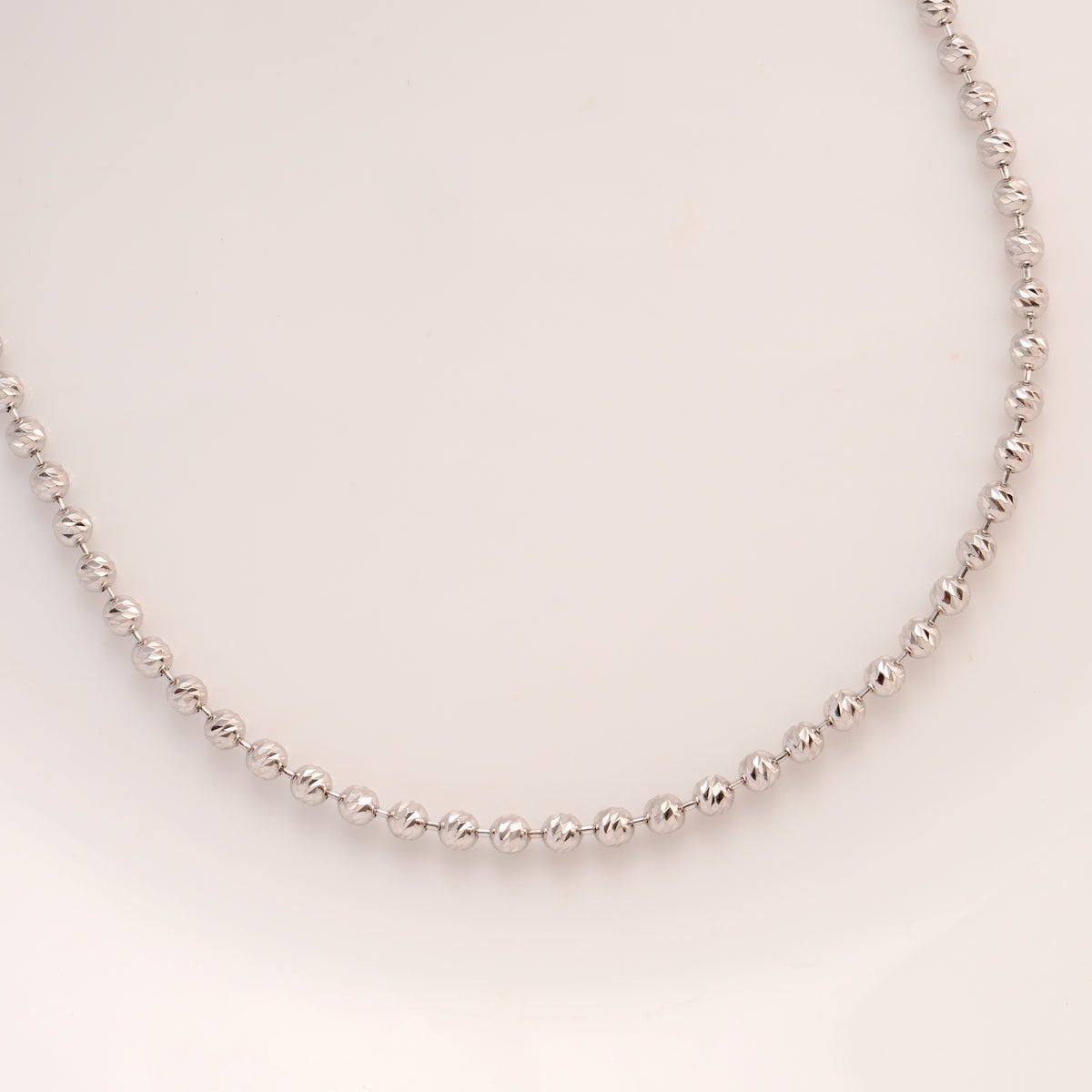 Plain Ball Designed Silver Chain