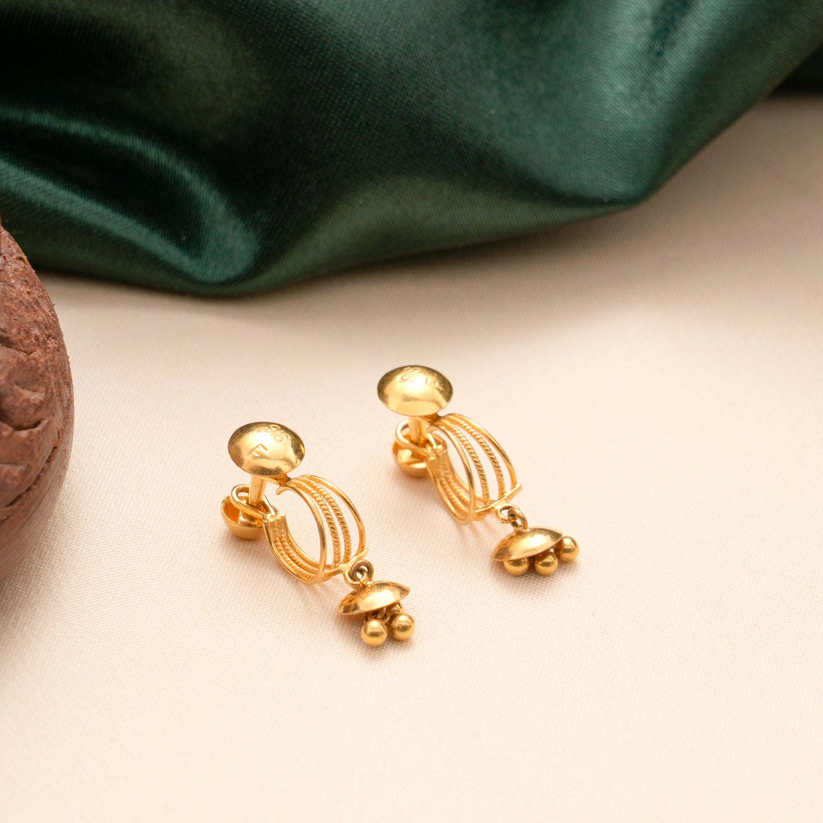 Classic Gold Drop Hoop Earrings