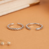 Regal Geometric Lattice Silver Toe Ring