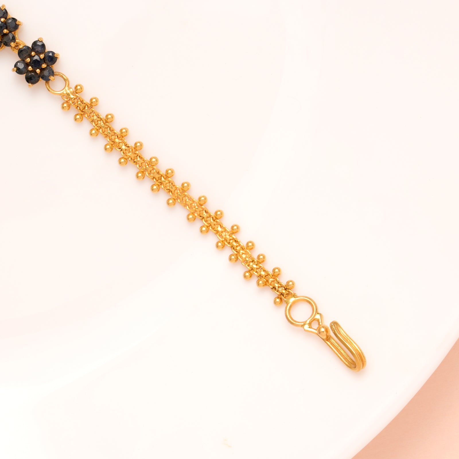 Multi Floral with Color Stone Gold Bracelet