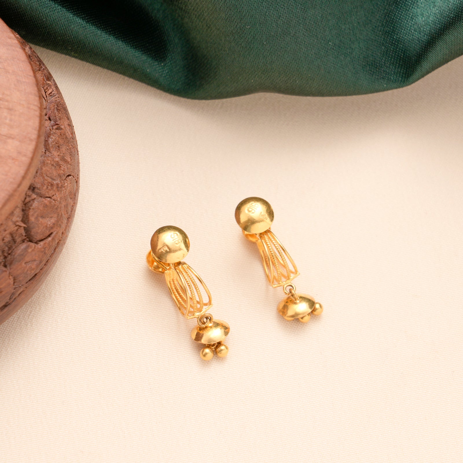 Classic Gold Drop Hoop Earrings