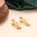 Classic Gold Drop Hoop Earrings