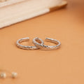 Regal Geometric Lattice Silver Toe Ring