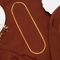 Sleek South Indian Plain Snake Gold Chain