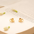 Abstract Knot Design Golden Stud