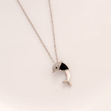 Charming Dolphin Pendant Silver Chain