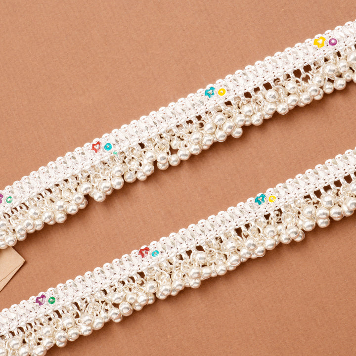 Chunky Chain Ghungroo Silver Anklet