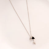 Charming Dolphin Pendant Silver Chain