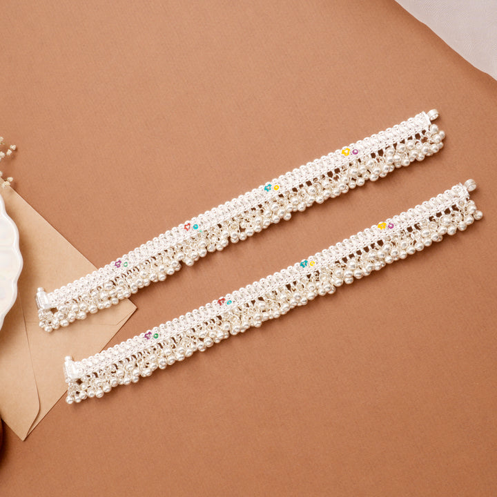 Chunky Chain Ghungroo Silver Anklet