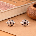 Flower Pattern Enamel Silver Toe Ring