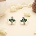 Emerald Petal Shine Antique Silver Toe Ring