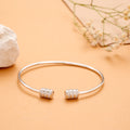 Elegant Pave Design Silver Kada