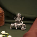 Oxidized Silver Lakshmi Murti With Money Pot Idol