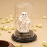 Laughing Buddha Silver Idol