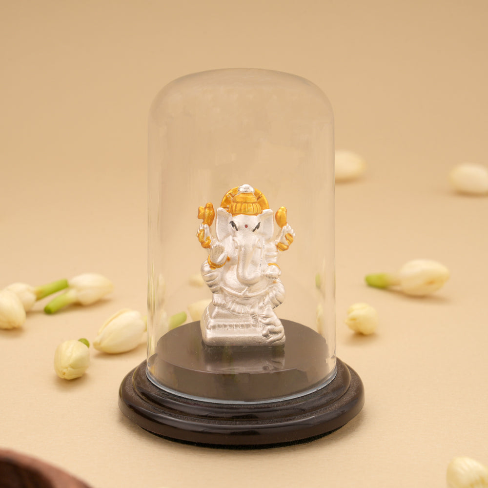 Divine RajaGanapathy with Silver Idol