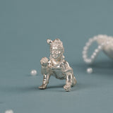 Beautiful Crawling Baby Krishna Silver Statue