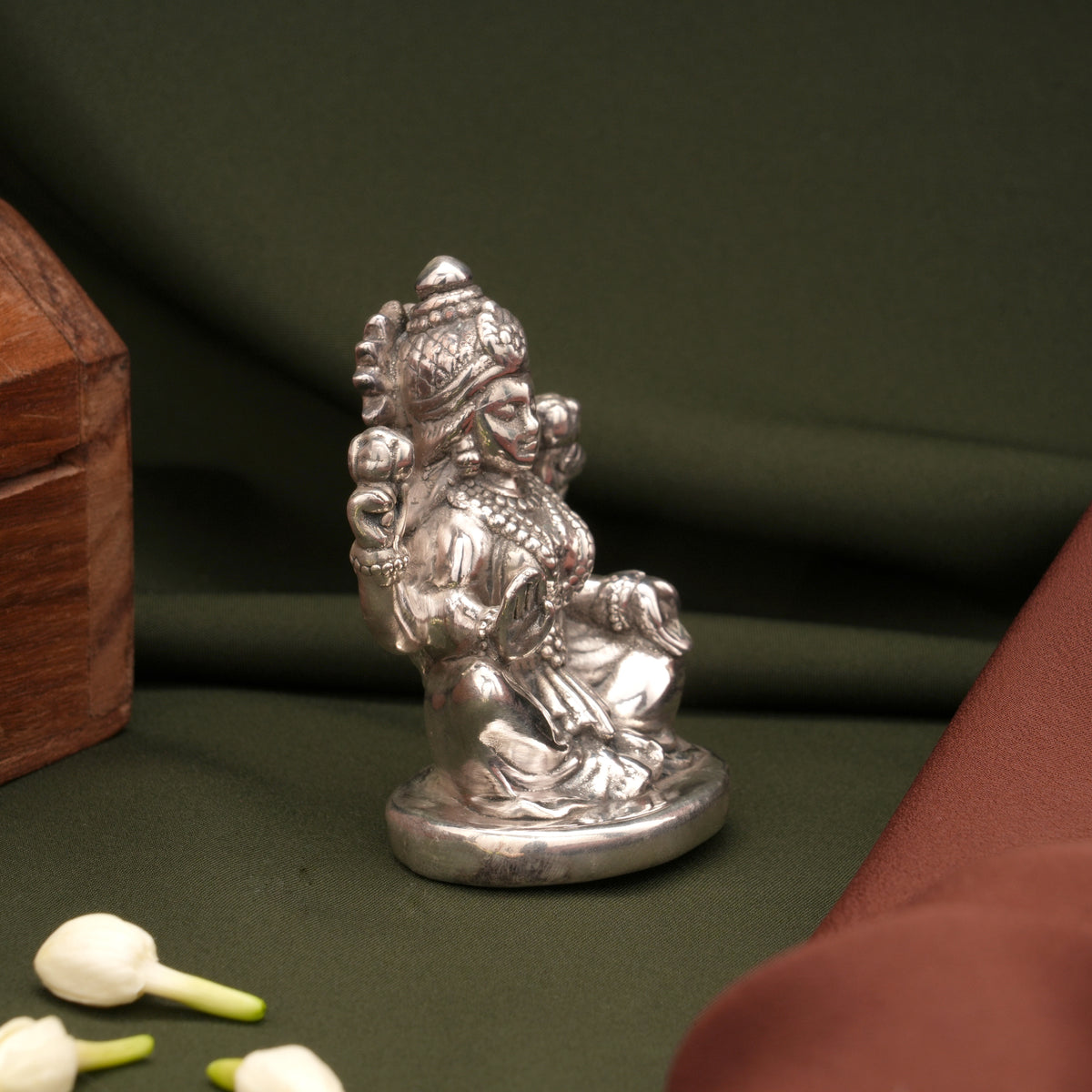 Antique Divine Amman Silver Idol