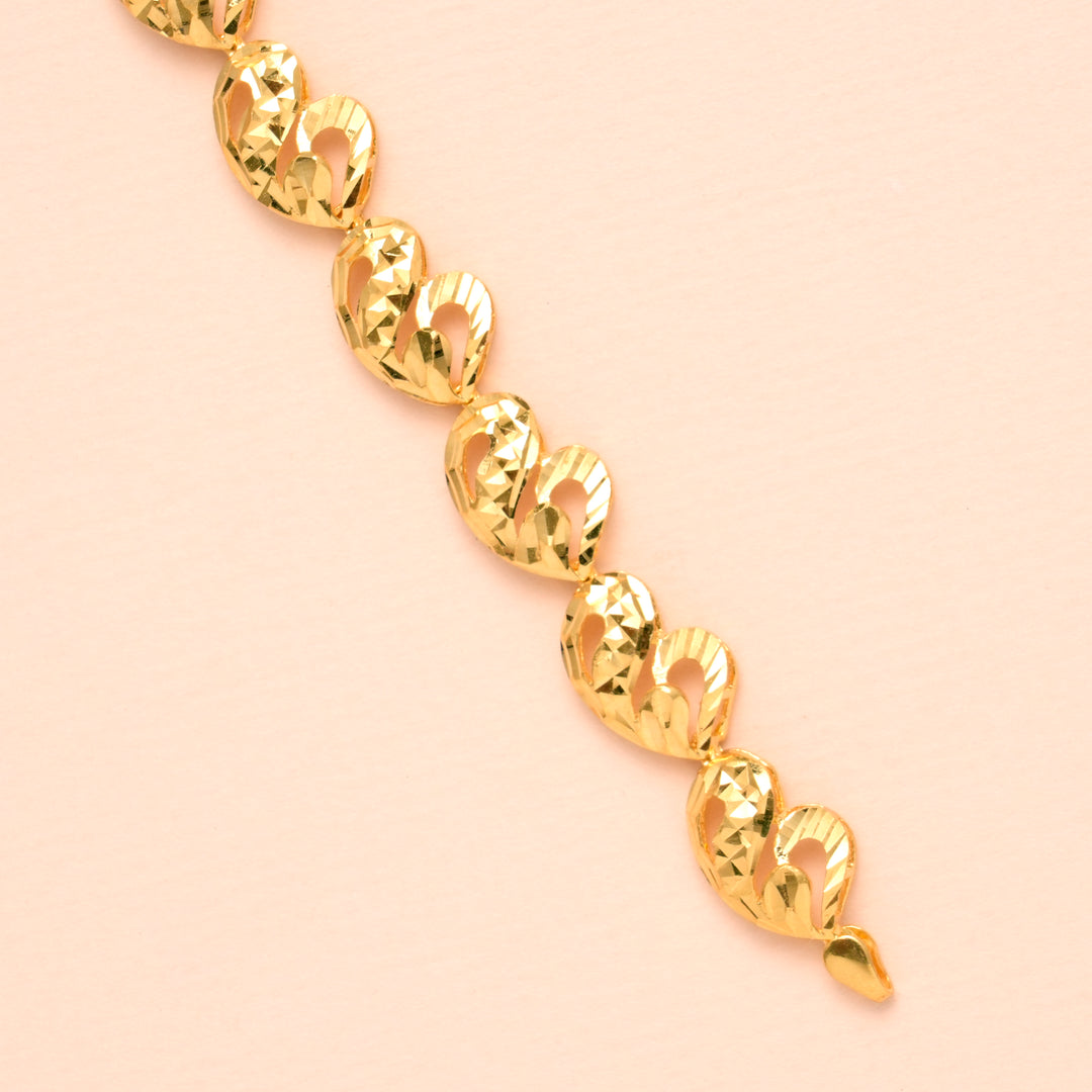 Fancy Mango Design Gold Bracelet for Women