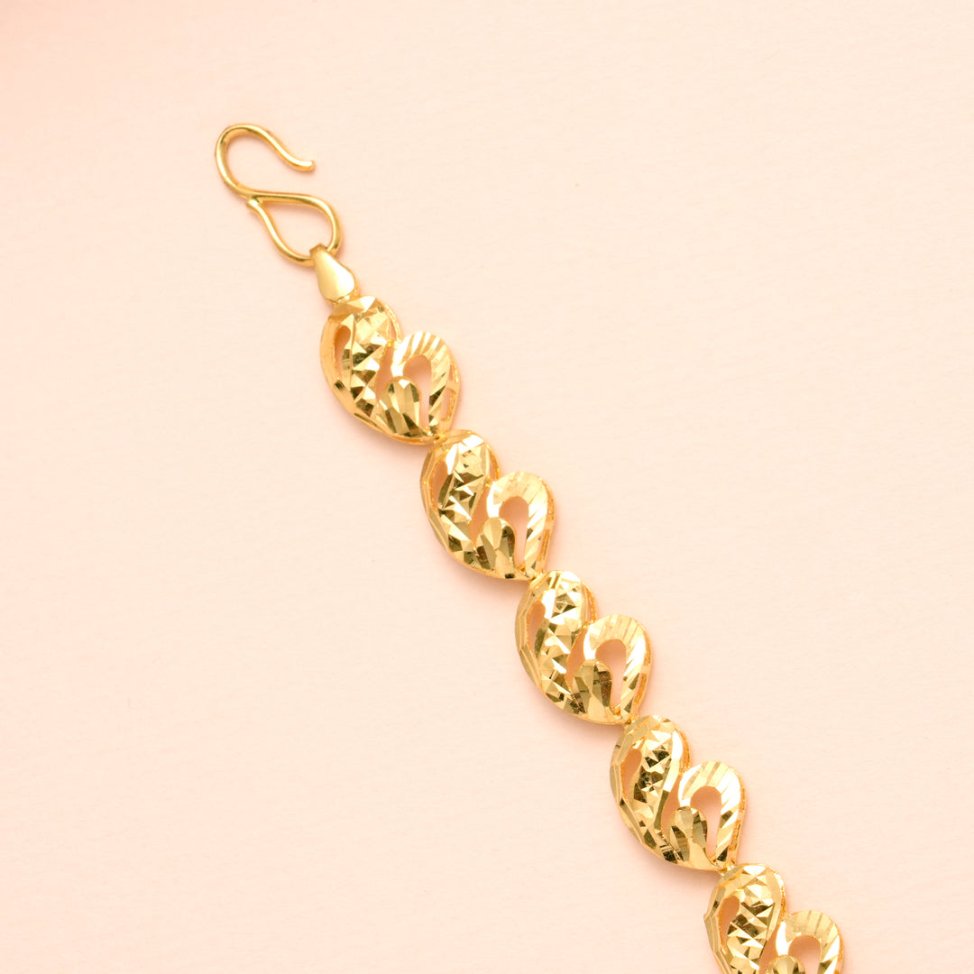 Fancy Mango Design Gold Bracelet for Women
