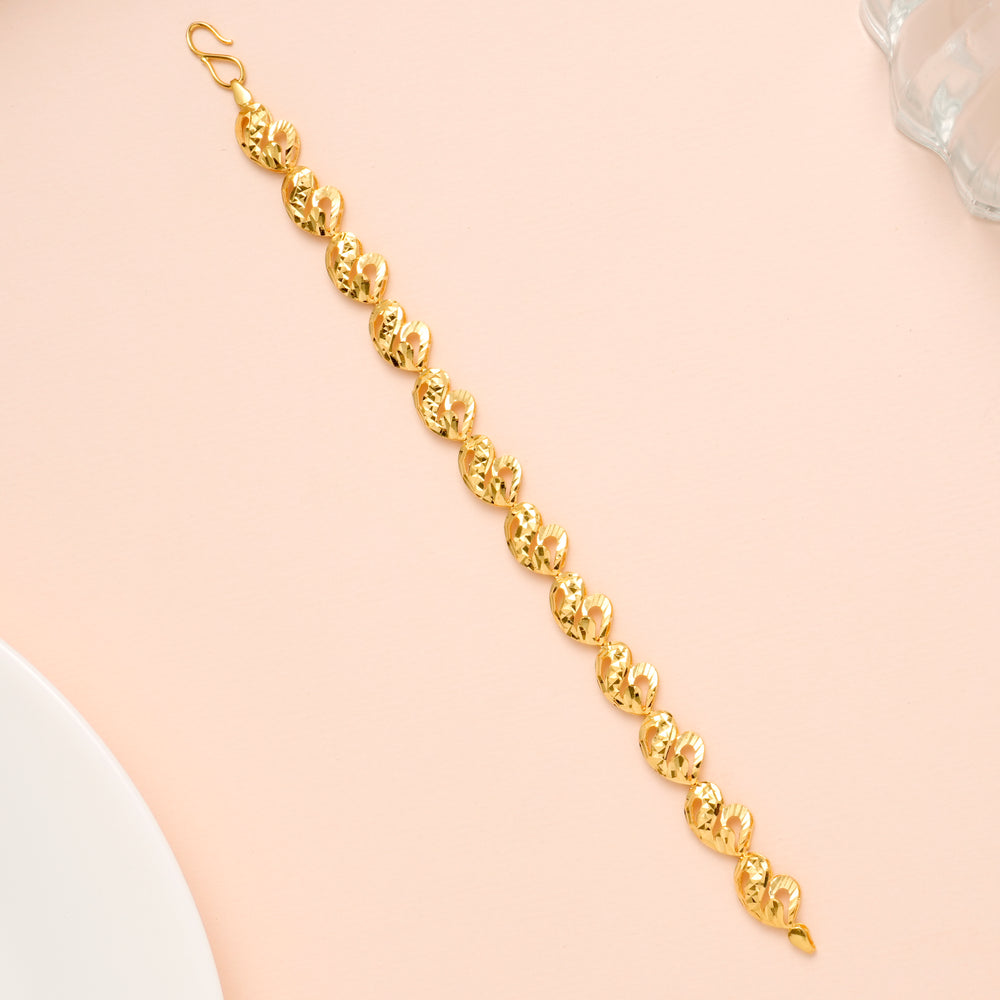 Fancy Mango Design Gold Bracelet for Women