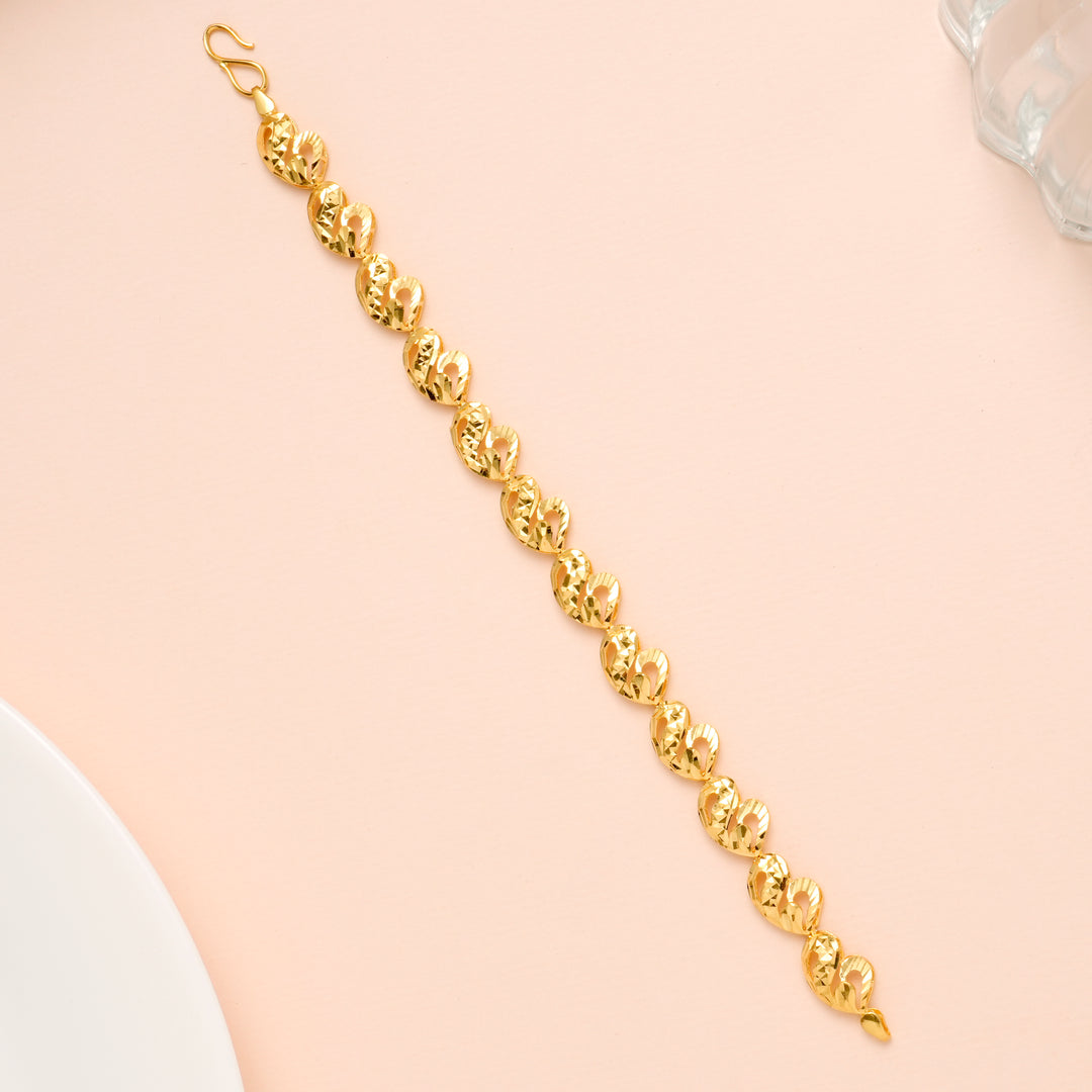 Fancy Mango Design Gold Bracelet for Women