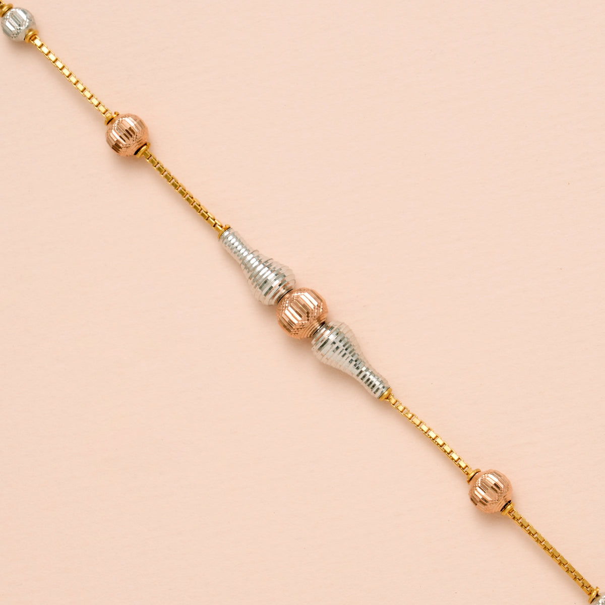 Charm Rose Gold Balls with Bracelet for Women