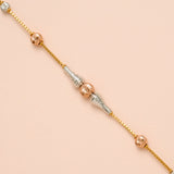 Charm Rose Gold Balls with Bracelet for Women