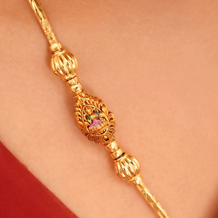 Classic Nagas Lakshmi Golden Mugappu Chain