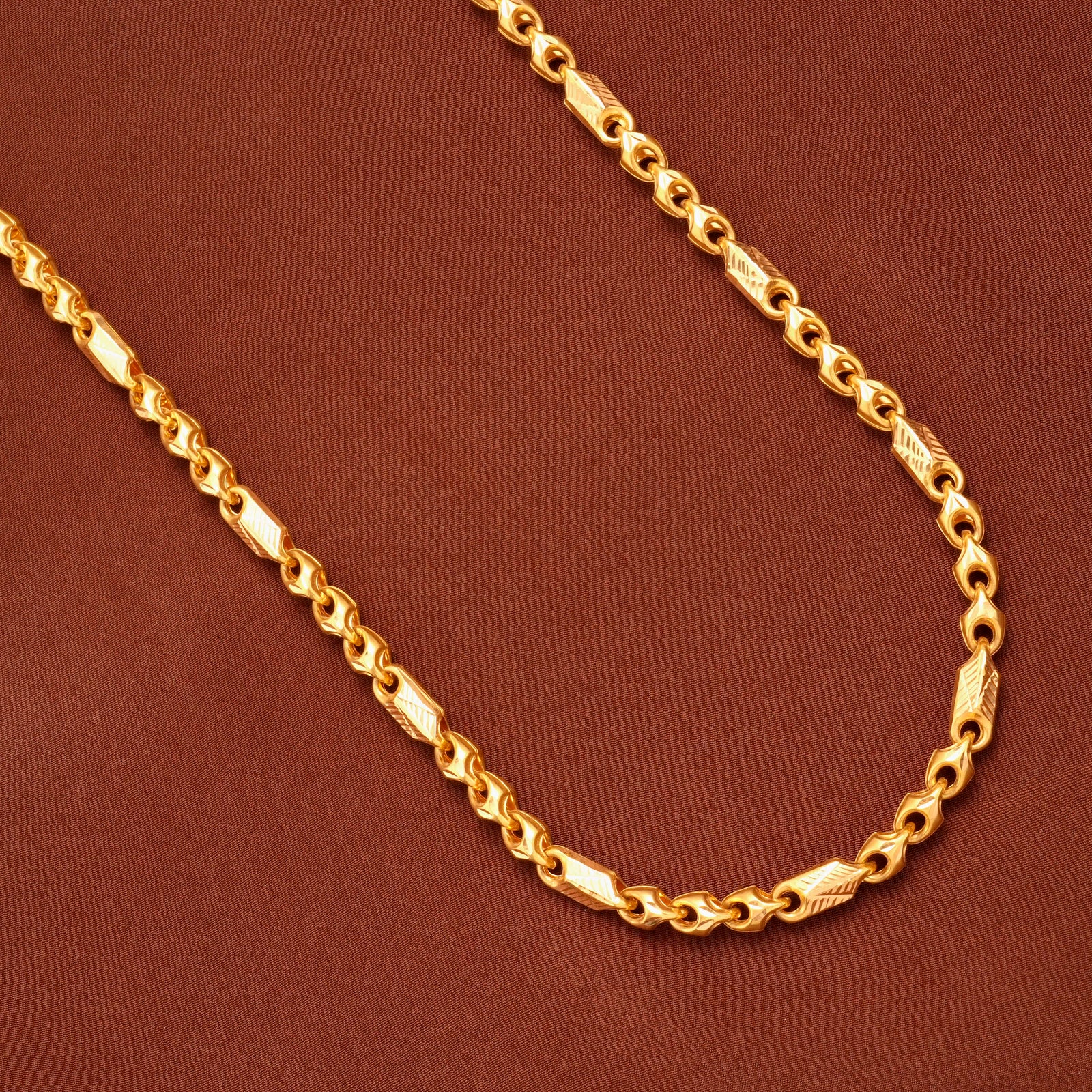 Regal Twist Gold Chain for Men
