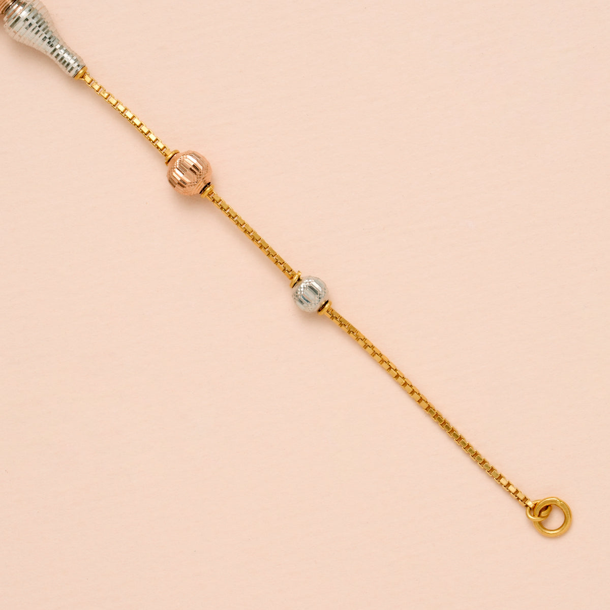 Charm Rose Gold Balls with Bracelet for Women