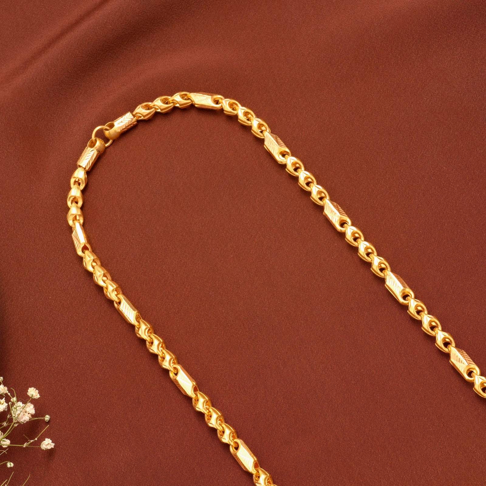 Regal Twist Gold Chain for Men