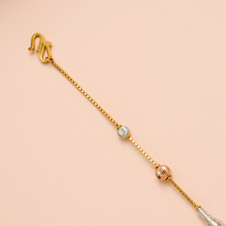 Charm Rose Gold Balls with Bracelet for Women