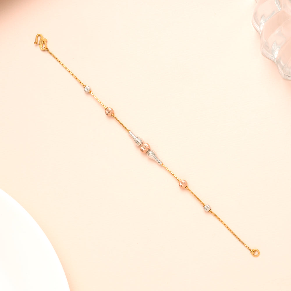 Charm Rose Gold Balls with Bracelet for Women