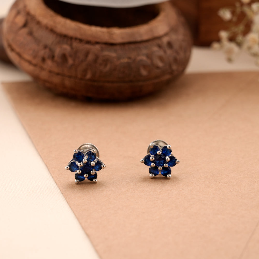 Royal Blue Stone Silver Stud
