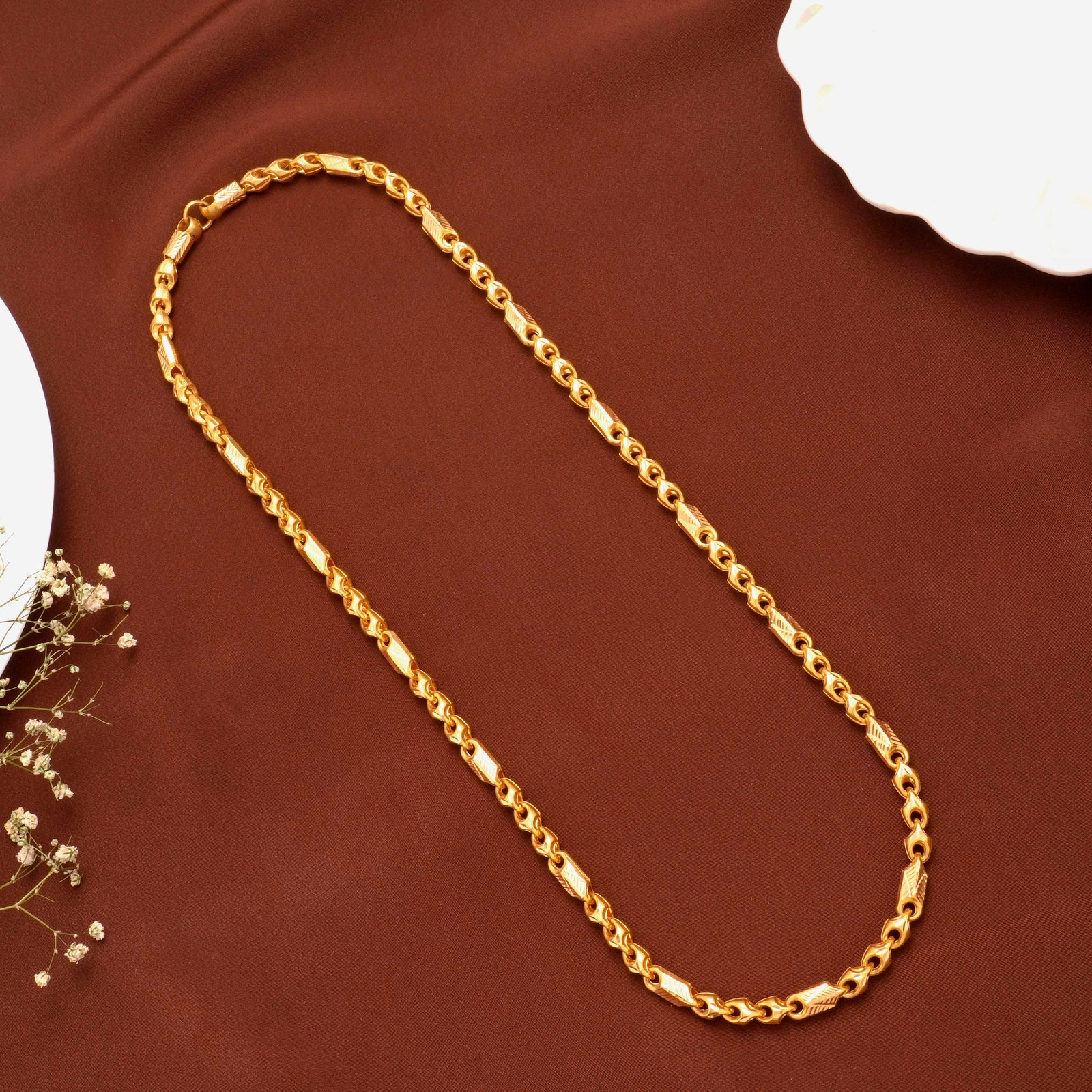Regal Twist Gold Chain for Men