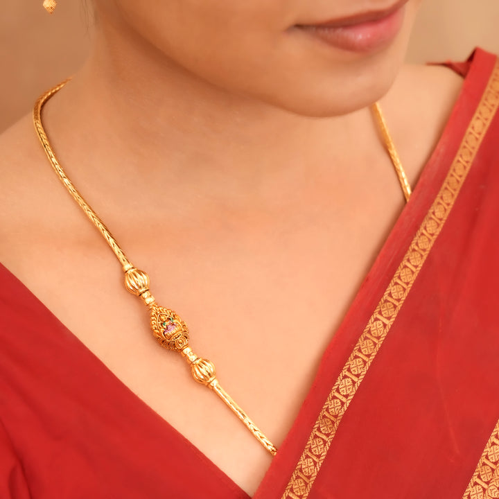 Classic Nagas Lakshmi Golden Mugappu Chain