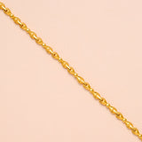 Fancy Fish Hook Link Design Gold Bracelet